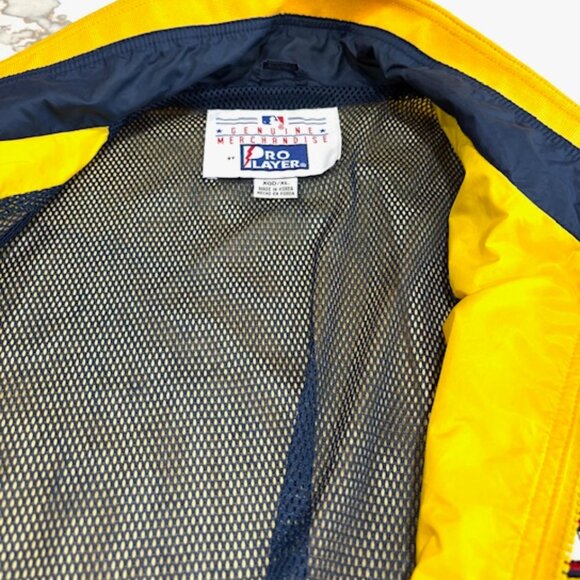 VTG 90s Cleveland Indians Chief Wahoo Pro Player Windbreaker Jacket XL MLB Rare - Picture 4 of 13